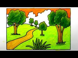 Cara Menggambar Pemandangan Super Mudah Youtube Pemandangan Cara Menggambar Ilustrasi