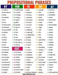 Prepositional Phrase List Of Useful Prepositional Phrases In English Esl Forums Prepositional P In 2020 Prepositional Phrases Parts Of Speech Phrase