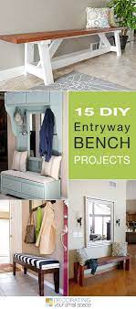 Then, place the legs on the bench into place. 15 Diy Entryway Bench Projects Ohmeohmy Blog