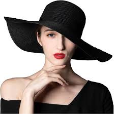 Amazon.com: Sombrero flexible plegable para mujer, sombrero de paja de  playa para mujer, sombrero de verano de ala ancha, protección UV UPF50+,  Negro, Large-XX-Large