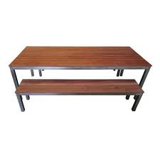 Shop 48 wide dining tables from pottery barn. Swan Street Dining Table And Bench Seats 3 Piece Setting Beer Garden Outdoor Pub Bar Furniture Set 2