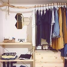 ベッド周り 流木 流木アレンジ みせる収納 アルファベット文字 などのインテリア実例 2017 09 15 23 22 45 roomclip ルームクリップ クローゼット 収納 インテリア 収納 ウォークインクローゼット 収納棚