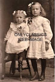 Want to discover art related to blonde? Amazon Com Onlyclassics 1895 Cute Blonde Hair Girls In Bows Victorian White Dress 8x10 Photo Fargo Nd Photographs