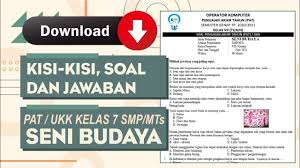 Dengan materi pelajaran yang lebih ringan dari sebelumnya. Download Kisi Kisi Soal Dan Jawaban Pat Ukk Pelajaran Prakarya Kelas 7 Smp Mts Semester 2 Lengkap Youtube