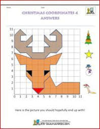Christmas Worksheets Line Coordinates Rudolf Christmas Math Activities Christmas Math Worksheets Christmas Math