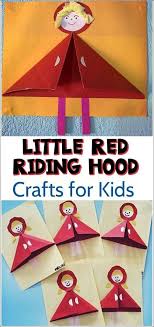 Once upon a time there lived in a certain village a little country girl, the prettiest creature that ever was seen. Little Red Riding Hood Craft With Using Papers Red Riding Hood Art Little Red Riding Hood Red Riding Hood