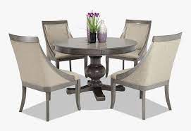 Extending dining table large round oval kitchen furniture shabby chic vintage style rustic extendable pedestal farmhouse space saving this is a very nice table and i also bought the 4 matching chairs. Gatsby Round 5 Piece Dining Set With Swoop Chairs Dining Table Bobs Furniture Png Image Transparent Png Free Download On Seekpng