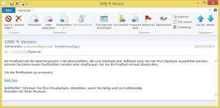 Gmx Version Von Administrator Justinbryan Gmx Net Ist Phishing Vorsicht E Mail