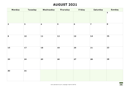 The january 2021 calendar shown above has marked dates of important events and popular us holidays. Plantilla Calendario Agosto 2021 Para Imprimir Pdf