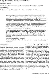 De nombreuses offres de vols directs et pas chers avec votre comparateur vols.idealo.fr. Query Optimization In Database Systems Acm Computing Surveys