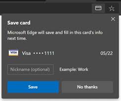 We did not find results for: Give Nicknames To Your Credit Cards In Microsoft Edge Microsoft Tech Community