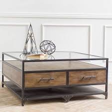 Farrow grey coffee table large painted solid wood oak top table w storage drawer. The Trifecta Of Coffee Tables Features Shelves Drawers And Displayable Space Under A Glass Top Perfect To Show Coffee Table Furniture Industrial Coffee Table