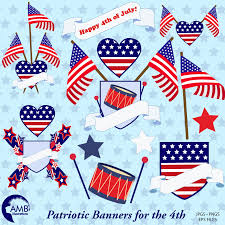 4th july clipart banner, free clipart july. Fourth Of July Banners Embellishments Ambillustrations Com