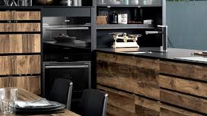 Les meubles de cuisine subissent beaucoup d'usures. Meuble Noir Et Bois Idees Deco Cuisine Dressing Salon Blog Schmidt
