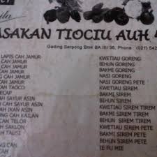 Check spelling or type a new query. Masakan Tiociu Auh 45 Chinese Restaurant