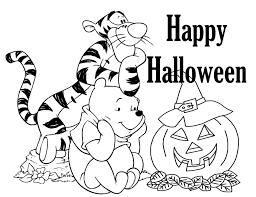 These free, printable summer coloring pages are a great activity the kids can do this summer when it. Tigger And Pooh On Halloween Coloring Page Free Printable Coloring Pages For Kids