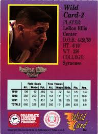 1992 Wild Card Collegiate 1st Edition LeRon Ellis #2 Rookie RC Syracuse ExMt