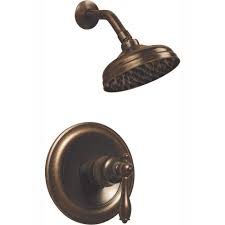 Antique bathroom shower set rainfall vintage bathroom mixer bronze shower set copper bathroom faucet shower bath shower faucet. Glacier Bay Estates Single Handle 1 Spray Shower Faucet In Heritage Bronze Valve Included Hd874x 1196h The Home Depot