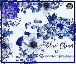 Free clipart,pattern and backgrounds,art images,textile digital prints,decoupage free printable transfers,gif animated images Blue China Set 10 Watercolor Clipart Clip Art Watercolor Clipart Watercolor Design