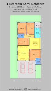 4 Bedroom Semi Detached House In 2020 House Floor Plans How To Plan Floor Plan Design