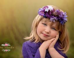Purple Flower Crown: Baby Photography Prop