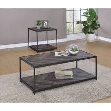 ( 0.0) out of 5 stars. Rustic Grey Herringbone Occasional Table Set Coaster Furniture Furniture Cart