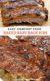 Succulent fall apart oven pork ribs rubbed with spices, slow cooked until tender and slathered with homemade barbecue sauce! Easy Oven Baked Baby Back Ribs A Food Lover S Kitchen