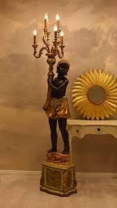 Venezianische Stehlampe Schwarzer Mohr Barocke Leuchte Mohr Links