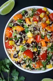 Mexican Quinoa Salad With Cumin Lime Dressing The Garden Grazer Recipe Mexican Quinoa Salad Vegan Caesar Salad Vegan Caesar Salad Dressing