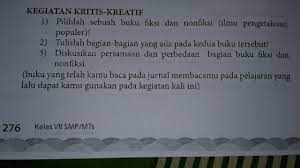 Berbagai jenis buku fiksi dan nonfiksi dapat kita replikasi dalam bentuk. Pilihlah Sebuah Buku Fiksi Dan Nonfiksi Ilmu Pengetahuan Populer Cari Jawaban