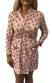 Cacti need to have their soil get quite dry, all the way to the bottom of the pot, before they are watered again. Pink Cactus Bathrobe Women S Knee Length Robe At Colada Co Clothing Store