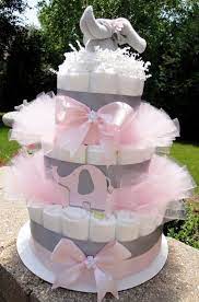 Elephant Diaper Cake Baby Shower Diaper Cake Elephant Diaper Cakes Baby Girl Elephant