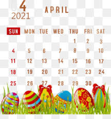 Easter 2021 will be observed on sunday, april 4! Easter Png Free Download April 2021 Printable Calendar April 2021 Calendar 2021 Calendar