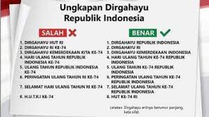 Lari dari tanggung jawab c. Inilah Kalimat Ungkapan Dirgahayu Ke 74 Ri Yang Sesuai Eyd Bahasa Indonesia Jangan Salah Ya Bangka Pos