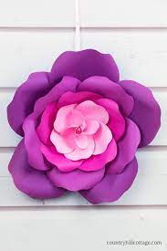 Hibiscus flower paper punch under fontanacountryinn com. Learn To Make Giant Paper Roses In 5 Easy Steps And Get A Free Template