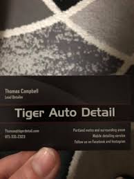 Vistaprint will also ship your car detailing business cards to you. New Business Cards Are In Love Them Tiger Auto Detail Facebook