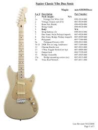 A wiring diagram usually gives opinion about the relative slant and settlement of devices and. Squier Classic Vibe 50s Duo Sonic Specifications Pdf Download Manualslib