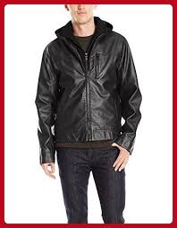 Calvin Klein Men S Faux Leather Basic Hoody Black Xl Mens World Amazon Partner Link Leather Jacket Men Leather Jacket Hoodie Mens Clothing Styles