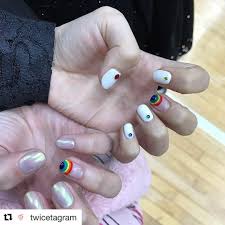 Pin By We Love Kpop On Nails Twice Idol Nails Korean Nail Art Nails