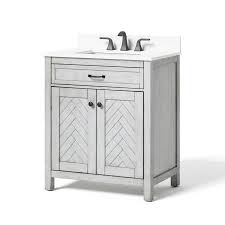white single sink bathroom vanity with