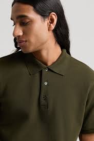 Dark Olive Pique Polo