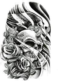 714 skull chest tattoo designs Good Vs Evil Skull Tattoo Designs