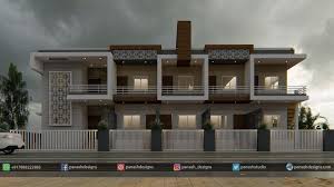 Residential Elevation Panash Design Studio Row House Design Small House Elevation Design Duplex House Design