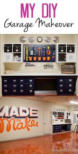 We Did A Complete Garage Makeover In Under 5 Weeks The Garage Now Has A Built In Workbench Plenty Of Storage Garage Decor Garage Makeover Garage Work Bench