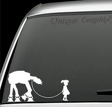 Girl Walking Robot Atat Decal Window Sticker Etsy In 2020 Star Wars Decal Unique Star Wars Gifts Star Wars Gifts