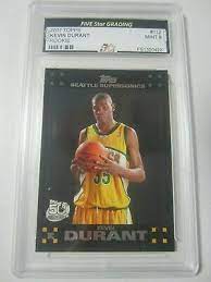 2007 topps kevin durant #2 basketball card orange rookie psa 10 *pop 27*. 2007 Topps 50th Anniversary 112 Kevin Durant Rookie Basketball Card Mint 9 Ebay