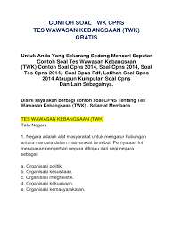 Contoh soal cpns yang kami sajikan disini tidak hanya contoh soal dan kunci jawabannya saja namun lengkap dengan pembahasannya. Contoh Soal Twk Cpns Dan Jawabannya