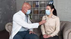 Moderator discretion is used to determine and remove posts of this nature. Male Doctor Use Stethoscope To Listen Heartbeat Of Young Woman Patient By Klymentii