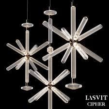 Lasvit Cipher V2 3d Model Pendant Lighting Chandelier Creative Contemporary Crystal Chandelier