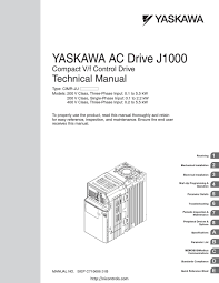 Main circuit wiring diagram for v1000 family : Yaskawa J1000 Technical Manual Pdf Download Manualslib